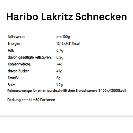 Haribo Lakritz Schnecken Minibeutel 1 Dose