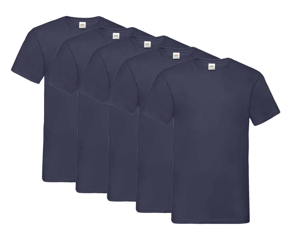 Fruit Of The Loom - V-Neck T-Shirts - 5er Set's einfarbig