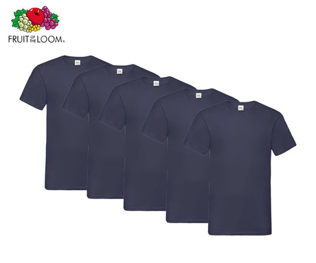 Fruit Of The Loom - T-Shirts mit V-Ausschnitt - 5er Set's einfarbig
